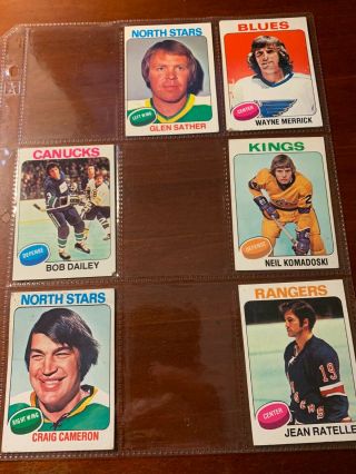 1975 - 76 Vintage Topps Hockey Cards Rod Gilbert,  Darryl Sittler 75,