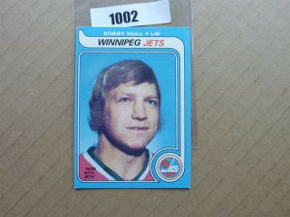 Vintage Hockey Card O P C 1979 Bobby Hull Winnipeg Jet Last Card No1022