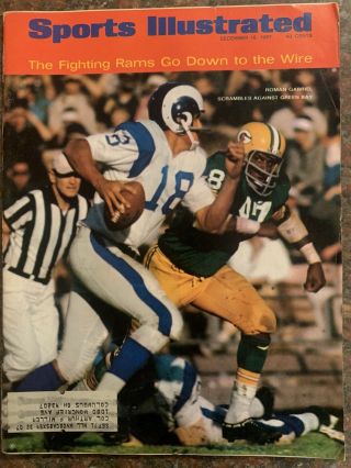 Sports Illustrated - Roman Gabriel - Los Angeles Rams - December 18,  1967 - Vintage