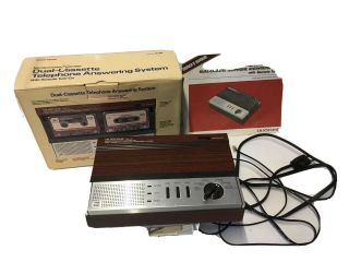 Vintage Radio Shack Dual Cassette Phone Answering System Vinatge 1983