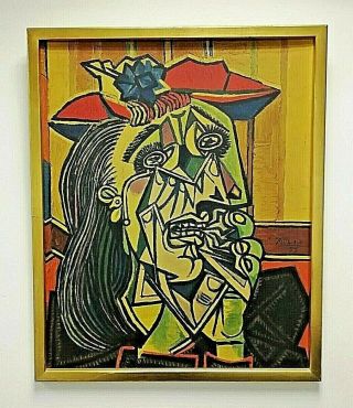 Gilt - Wood Framed,  Vintage,  Print Of Pablo Picasso 
