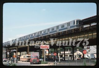 Orig Slide York City Transit Subway Bmt Ind Brooklyn 18th Kodachrome 1976