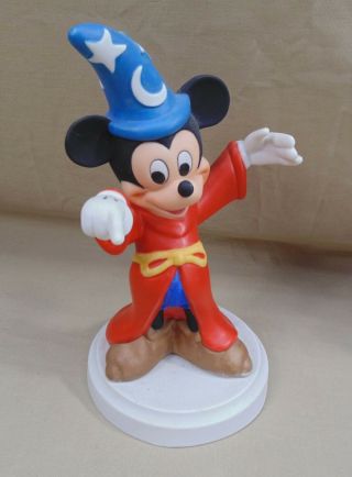 Vintage Disney Magician Wizard Sorcerer Mickey Mouse Ceramic Figurine Mexico