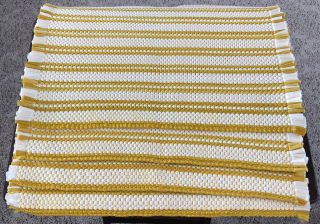 Vintage Placemats Set Of 4 Dark Yellow Woven Harvest Golden Yellow