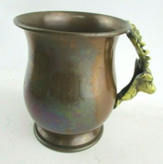 Vintage Copper Mug With Brass Stag Deer Handle - Moscow Mule