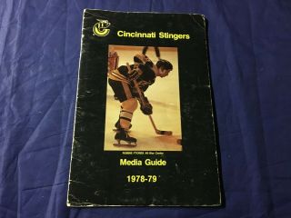 1978 - 79 Wha Cincinnati Stingers Hockey Media Guide - Signed Letter Lefty Mcfadden