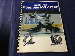 2001 - 02 Nhl Tampa Bay Lightning Post Season Hockey Media Guide