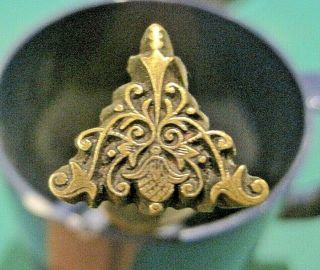 Bookbinding: Fine Antique Decorative Brass Stamp In The Renaissance Style