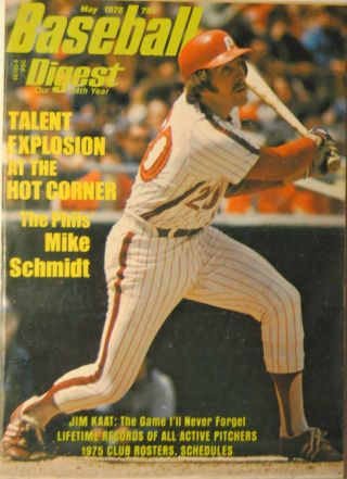 1975 Baseball Digest - Philadelphia Phillies Mike Schmidt No Label