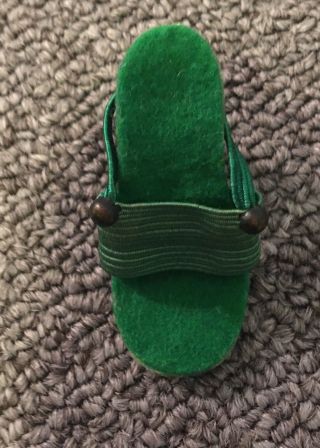 Madam Alexander Vintage Cissy Doll’s Green Shoes Only One High Heel 50’s 2