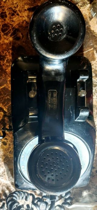 Old Black Western Electric Bell System Rotary Dial Desk Telephone Vintage 3