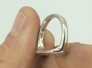 Fantastic Rare Antique Vintage Solid Silver Wax Seal Intaglio Ring Size P 2