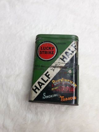 Lucky Strike Buckingham Half And Half Telescoping Tobacco Tin Vintage 1930