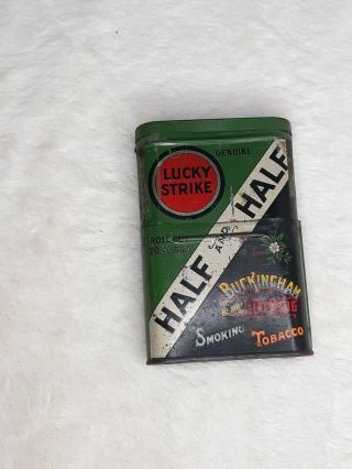 Lucky Strike Buckingham Half and Half Telescoping Tobacco Tin Vintage 1930 3