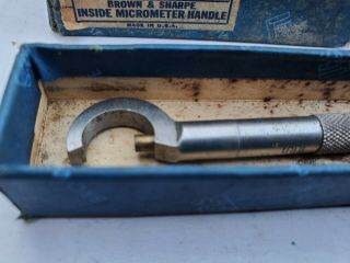 Vintage BROWNE & SHARPE No.  287 Inside Micrometer Handle 2