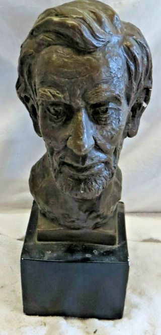 Vintage Abraham Lincoln Bust Statue 15 " Esco Product Signed D.  Mazzone