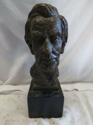 Vintage ABRAHAM LINCOLN Bust Statue 15 