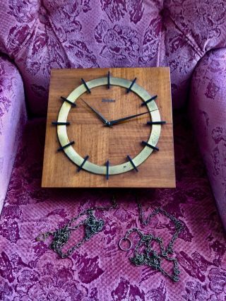Vintage German Kieninger Wooden Wall Clock