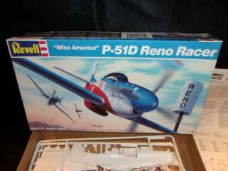 Vintage Revell 1:48 Miss America P - 51d Reno Racer Plastic Model Airplane Kit