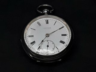 Antique Waltham Mass Solid Silver Pocket Watch Hallmarked 1901 Repair Or Spares.