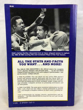 1984 - 85 The Sporting News Official NBA REGISTER Kareem Abdul Jabbar Lakers 2