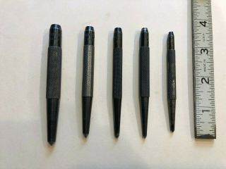 Set Of 5 Vintage Brown & Sharpe Usa No.  765 Center Punches A - E