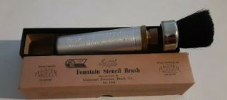 Vintage Ideal Fountain Stencil Brush Usa Universal Fountain Brush Co