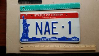 License Plate,  York,  Booster/souvenir,  Statue Of Liberty,  Ellis Island,  Nae