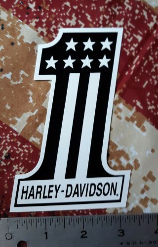 Harley Davidson® Usa 1 Black & White Patriotic Decal Sticker 5 - 1/2 Inches Tall