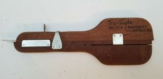 Vintage Shuttle Wood Rug Hooking Needle Tool Tru - Gyde Wilson Brothers