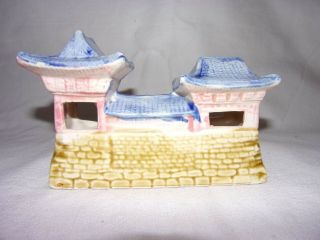 Vintage Fish Tank Aquarium Ornament Kitsch Japanese Pagoda Ceramic Made In Japan