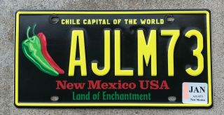 Mexico License Plate,  Chili Peppers,  Ajlm73