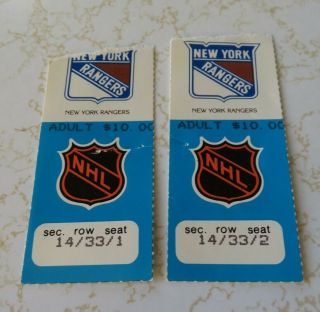 Ticket Stubs - Edmonton Oilers Vs York Rangers - 1988