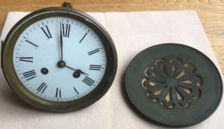 Antique French Hp & Co Striking Clock Movement,  Dial,  Bezel,  And Glass