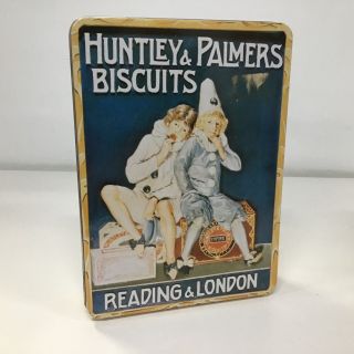 Vtg Huntley & Palmers Empire Biscuits Pierrot Clown Rectangular Tin 418