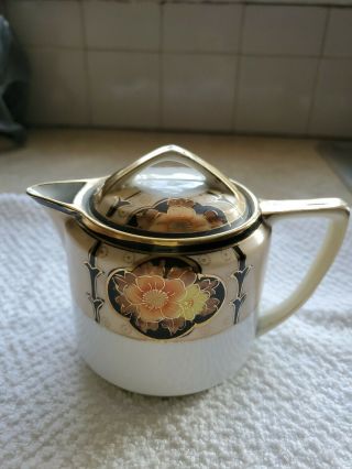 Vintage Noritake Hand Painted " M " Tea Pot Made In Japan