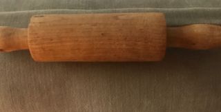 Vintage Mini Wooden Rolling Pin Solid Hard Wood Dough Roller Small Pastry 8 "
