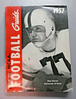 1957 Official Ncaa Football Guide & Record Book; Alex Karras Cover G