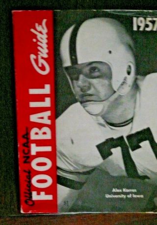 1957 Official NCAA Football Guide & Record Book; Alex Karras Cover G 2