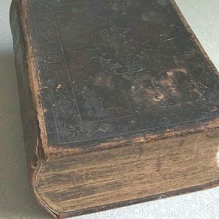 Antique 1845 Holy Bible,  Old And Testaments American Bible Society 2d Edition