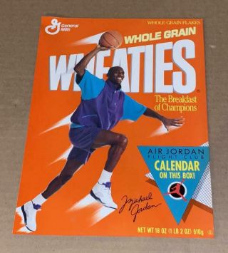 1991 Wheaties Air Flight Club Calendar (michael Jordan) From Cereal Box Bulls