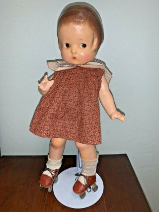 Antique Effanbee 14” Composition Patsy Doll Patent Pending Doll Painted Eyes