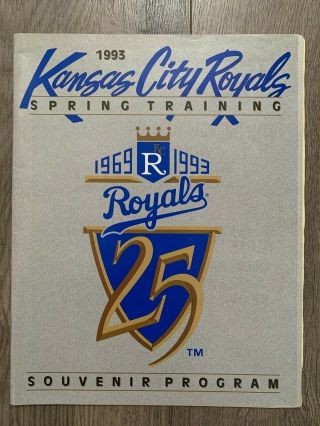 MLB 1993 Kansas City Royals Spring Training Souvenir Program 2