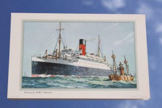 Cunard White Star Line Ships Abstract Of Log Card Rms Ascania March 28th 1953