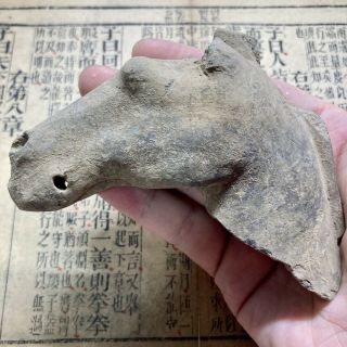 Chinese Antique Western Han Dynasty Pottery Terracotta Horse 