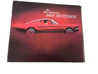 1965 Ford Mustang Total Performance Sales Brochure