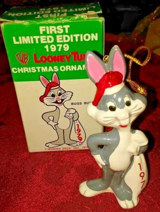 Vintage Looney Tunes 1979 Christmas Ornament Bugs Bunny By Dave Grossman Designs