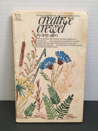 Vintage 1970 Tapestry Guide Creative Crewel Book Craft Embroidery Patterns