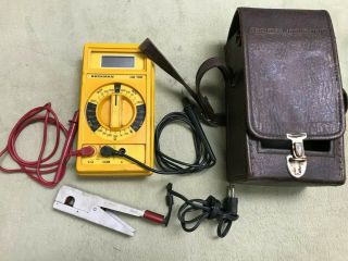 Beckman Digital Multimeter Model Hd 110 Rare With Case Ac Clamp Ct - 231