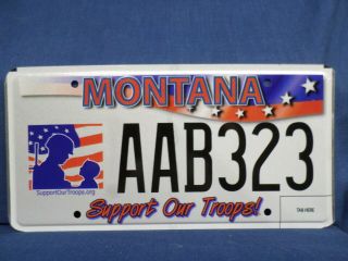 Support Our Troops Montana License Plate